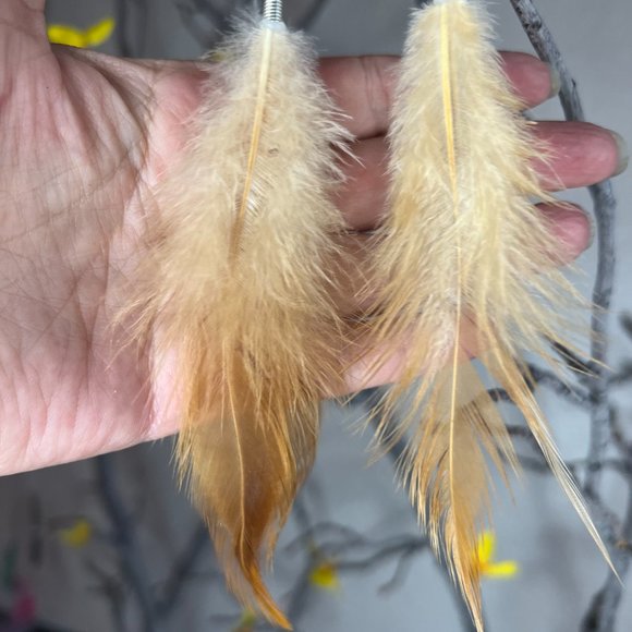 Bohemian Feathered Earrings | Dangle Style - Picture 3 of 5